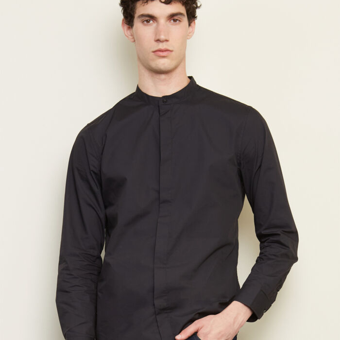 NEOBLU Bart Mao Collar Long Sleeve Poplin Shirt Thumbnail
