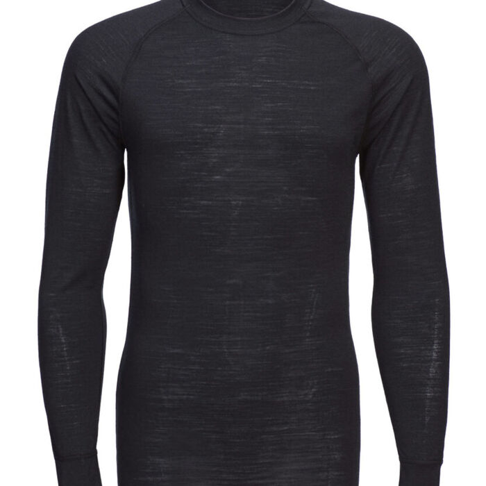 Merino wool crew neck long sleeve top Thumbnail