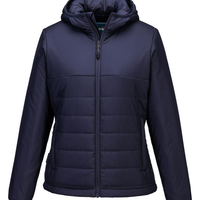 Women’s professional hooded insulated baffle jacket (S613) Thumbnail