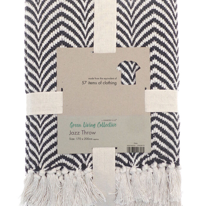 Recycled mixed-fabric throw Thumbnail