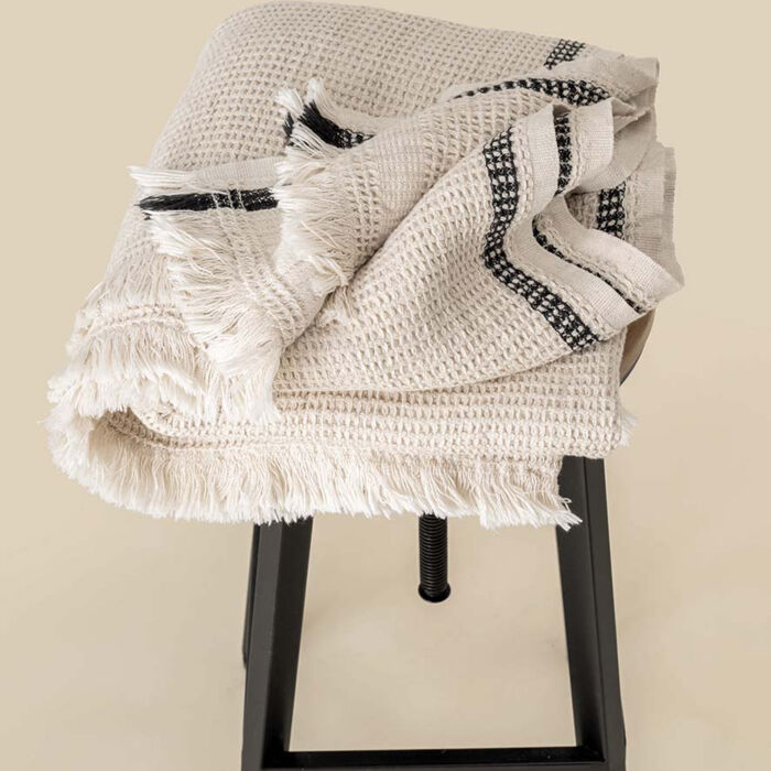 Spasso Honeycomb Striped Plaid Fouta Thumbnail
