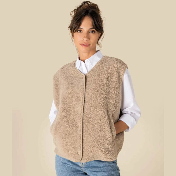Spasso Ladies Sherpa bodywarmer Thumbnail