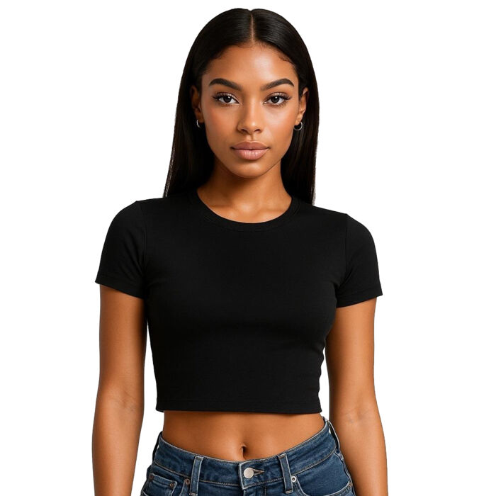 Premium Combed 220 Cropped Baby Tee Ladies Thumbnail