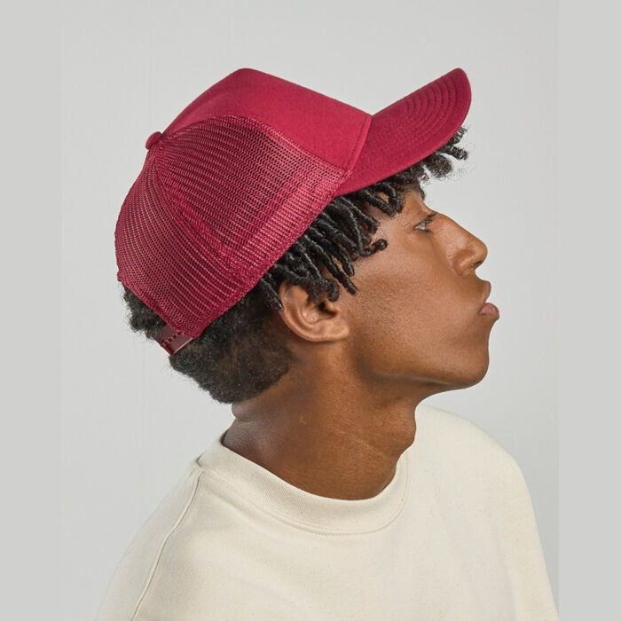 Rapper Jersey Mid Visor Trucker Cap Adult Thumbnail