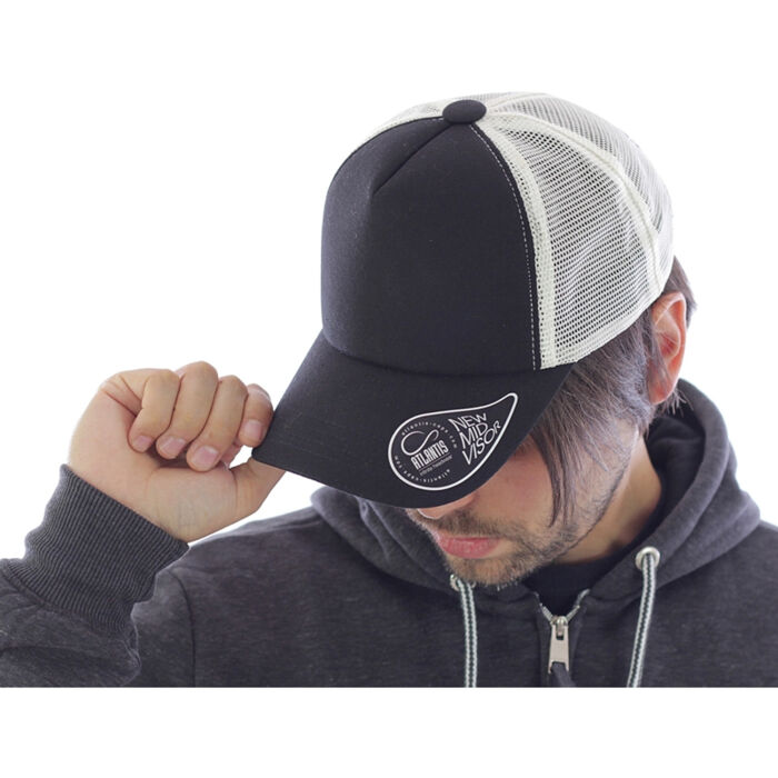 Record Mid Visor 5 Panel Trucker Cap Adult Thumbnail