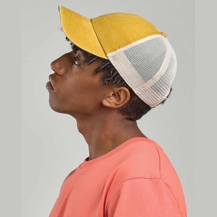 Case Pigment Dyed 6 Panel Trucker Cap Adult Thumbnail