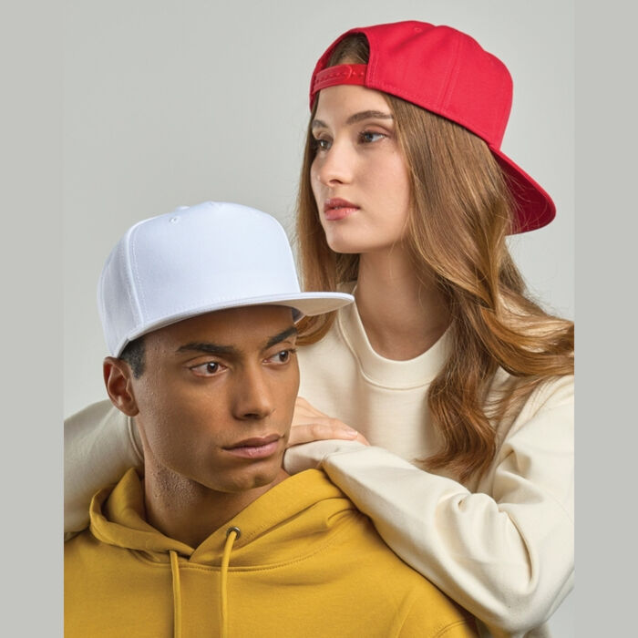 Snapback Flat Visor 5 Panel Sustainable Cap Adult Thumbnail