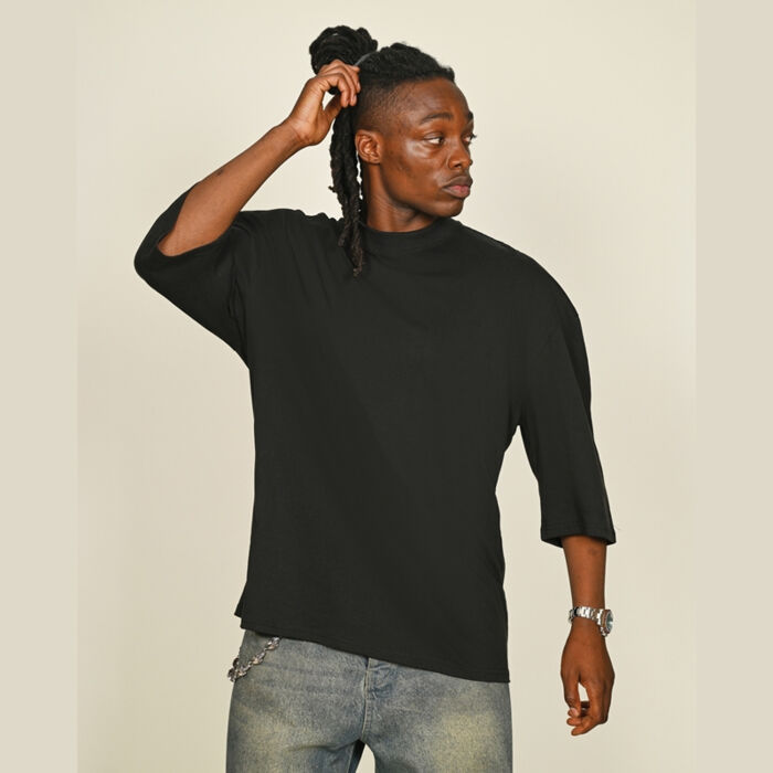 Premium Combed 220 Oversize Fit Extended Neck Half Sleeve Tee Tall Adult Thumbnail