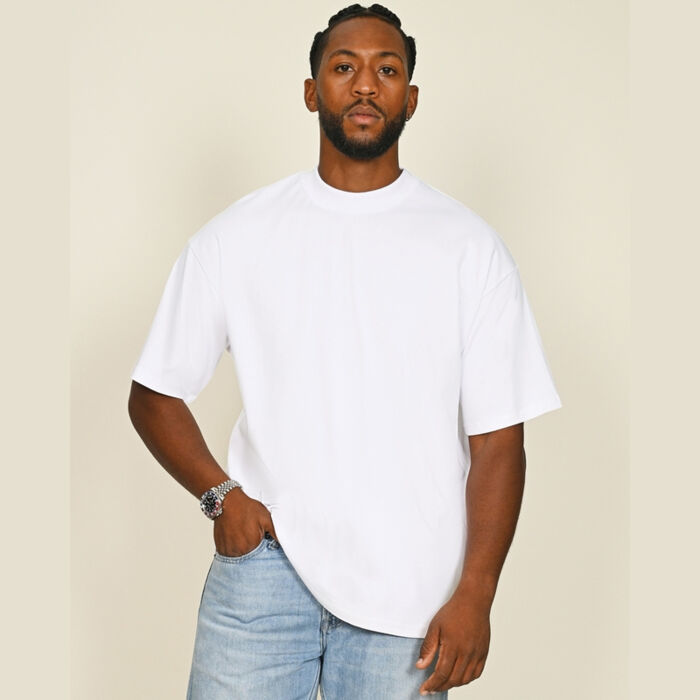 Premium Combed Interlock 240 Oversize Fit Extended Neck Tee Tall Adult Thumbnail