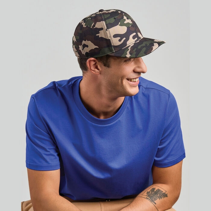 Beat S 6 Panel Structured Mid Profile Mid Visor Recycled Cap Adult Thumbnail