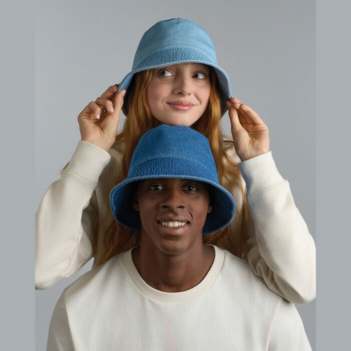 Dana Unstructured Denim Recycled Bucket Hat Adult Thumbnail