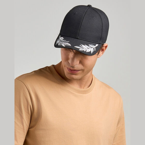 Winner S 6 Panel Structured Mid Profile Curved Visor Laurel Embroidered Recycled Cap Adult Thumbnail