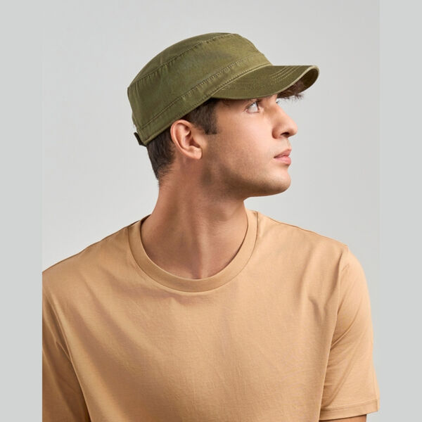 Uniform S 2 Panel Unstructured Curved Visor Twill Organic Military Cap Adult Thumbnail