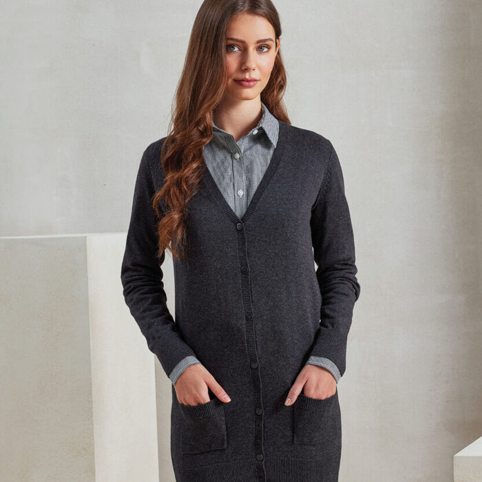 Women's longline knitted cardigan Thumbnail