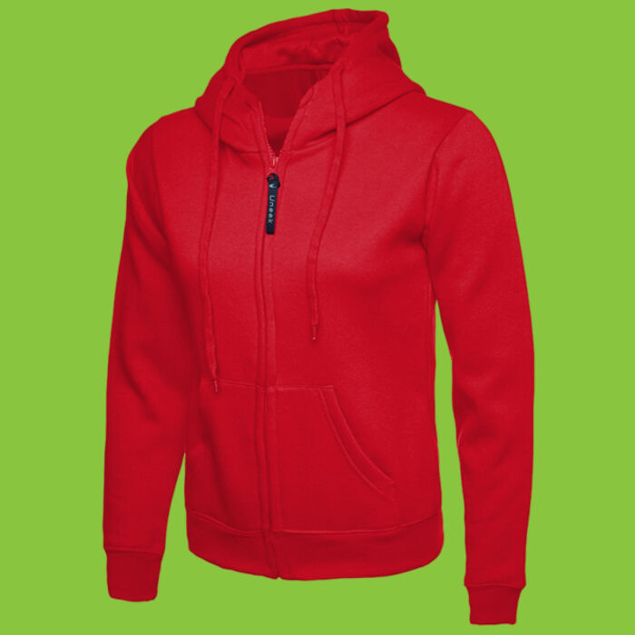 Ladies Classic Full Zip Hooded Sweatshirt Thumbnail