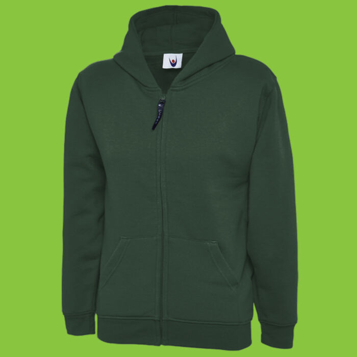 Childrens Classic Full Zip Hooded Sweatshirt Thumbnail
