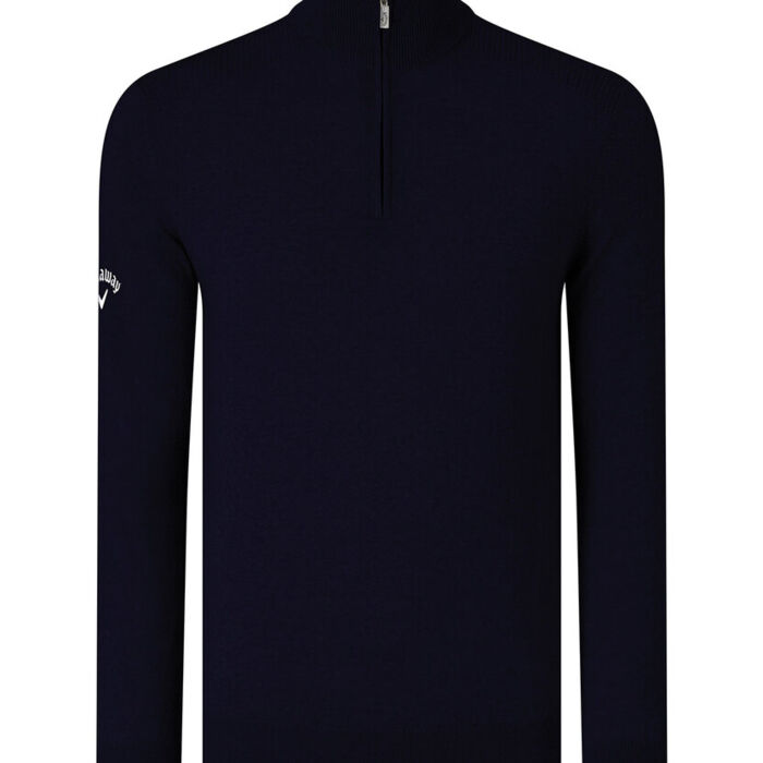 Ribbed ¼ zip Merino sweater Thumbnail