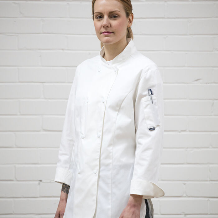 Dennys Ladies Long Sleeve Premium Chef's Jacket Thumbnail