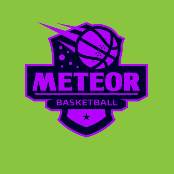 Meteor Basketball logo template Thumbnail