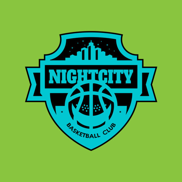 Night city Basketball club logo template Thumbnail