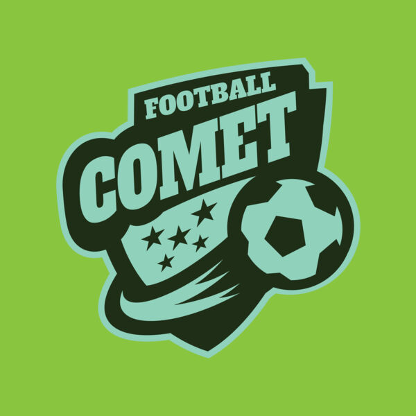 Comet Football logo template Thumbnail