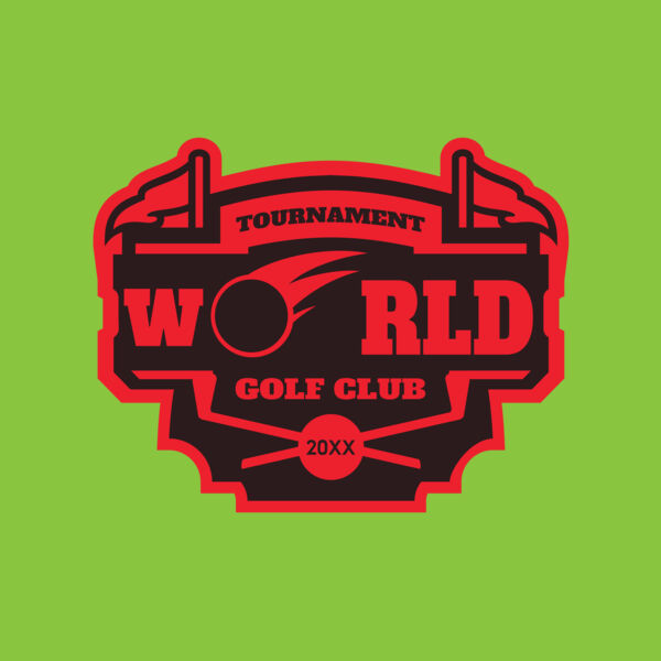 World Tournament Golf club logo template Thumbnail