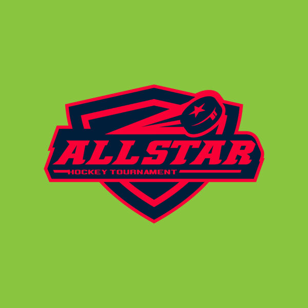 All Star Hockey Tournament logo template Thumbnail