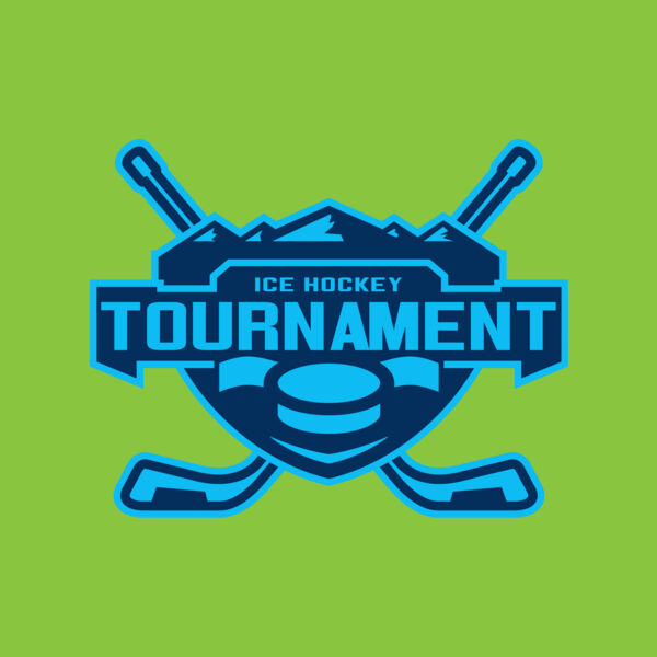Tournament Ice Hockey logo template Thumbnail