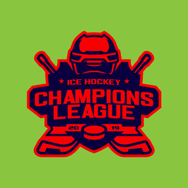 Champions League Ice Hockey logo template Thumbnail