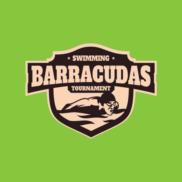 Barracudas Swimming Tournament logo template Thumbnail