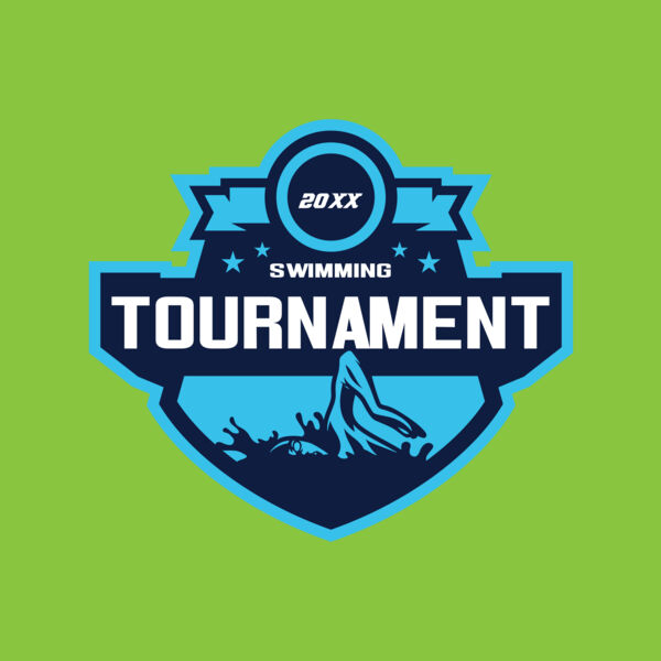 Swimming Tournament logo template Thumbnail