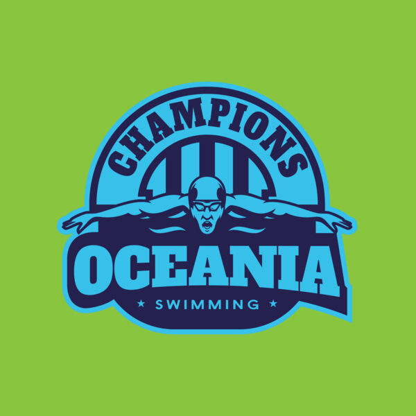 Oceania Champions Swimming logo template Thumbnail
