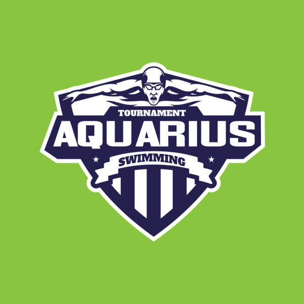 Aquarius Swimming Tournament logo template Thumbnail