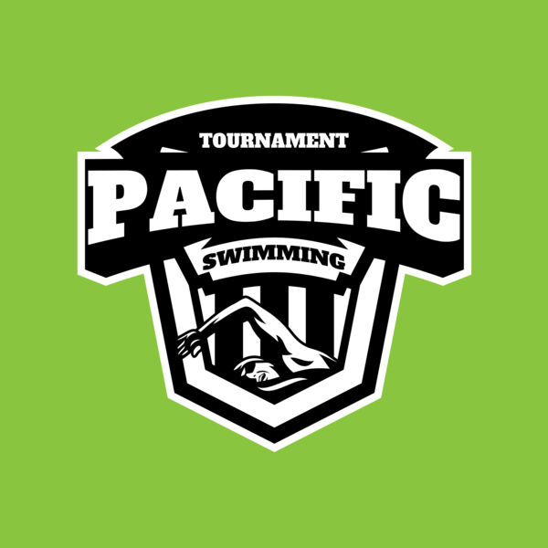Pacific Swimming Tournament logo template Thumbnail