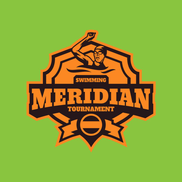 Meridian Tournament Swimming logo template Thumbnail