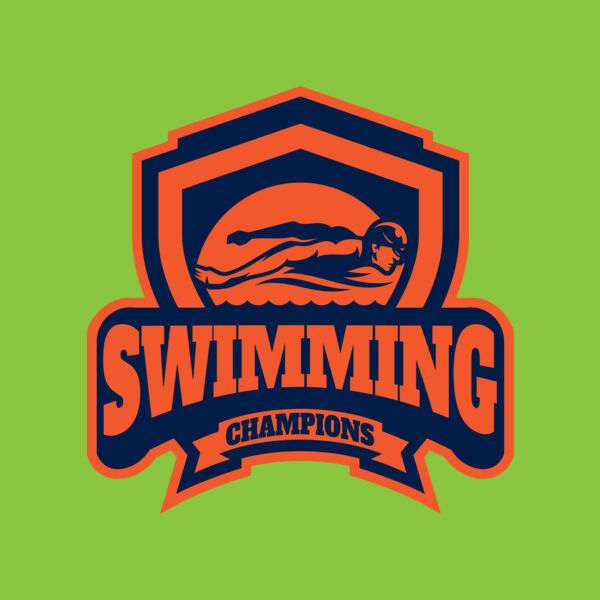 Swimming Champions logo template Thumbnail