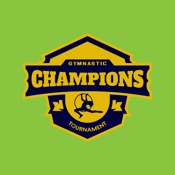Champions Gymnastic Tournament logo template Thumbnail