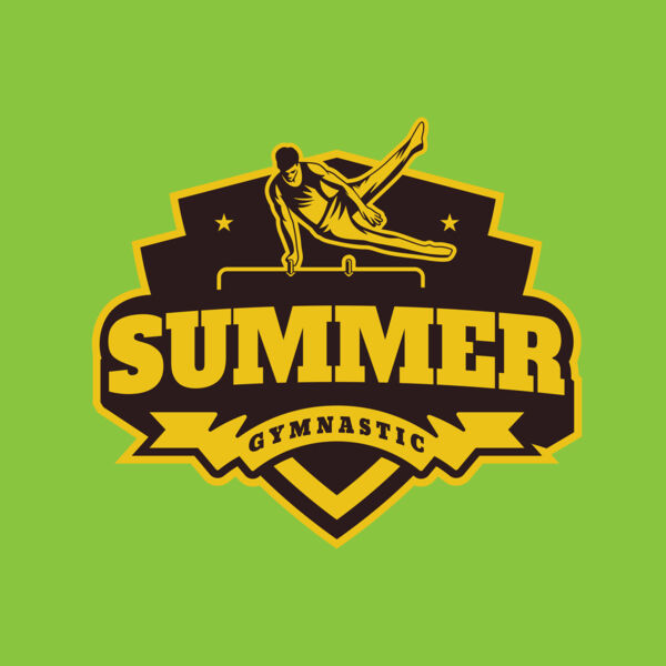Summer Gymnastic logo template Thumbnail