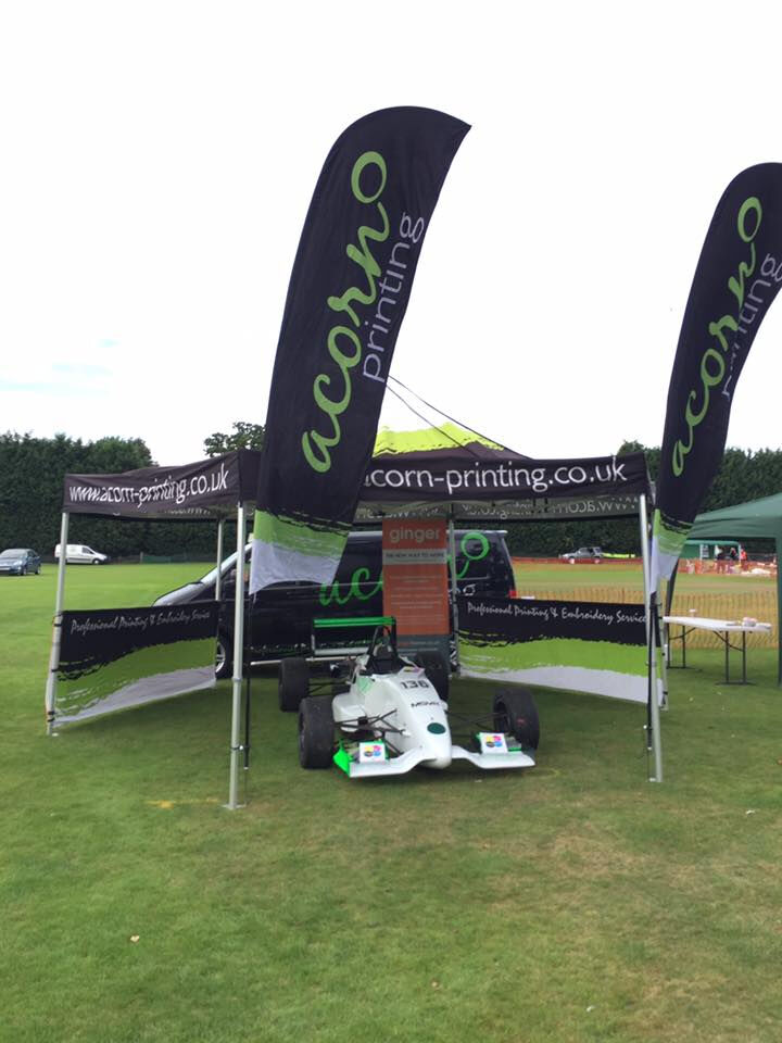 Branded gazebo with printed canopy and walls