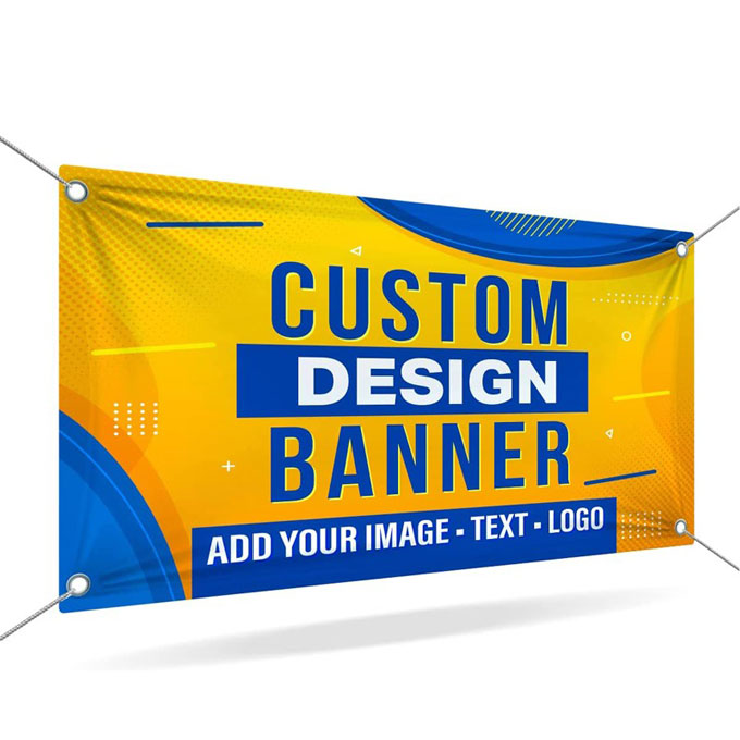 Custom PVC banner with eyelets for events